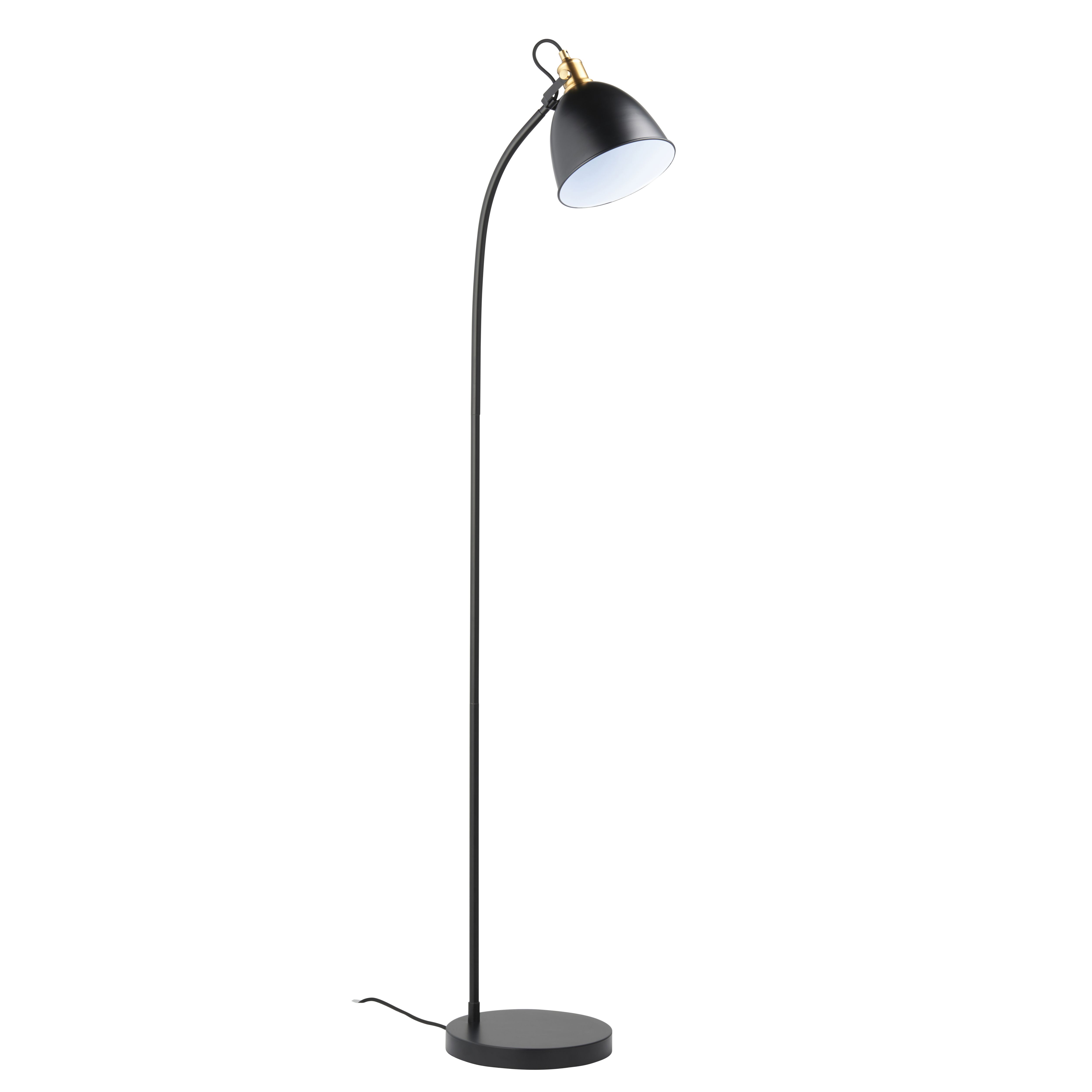 Acrobat Industrial Matt Black LED Floor lamp