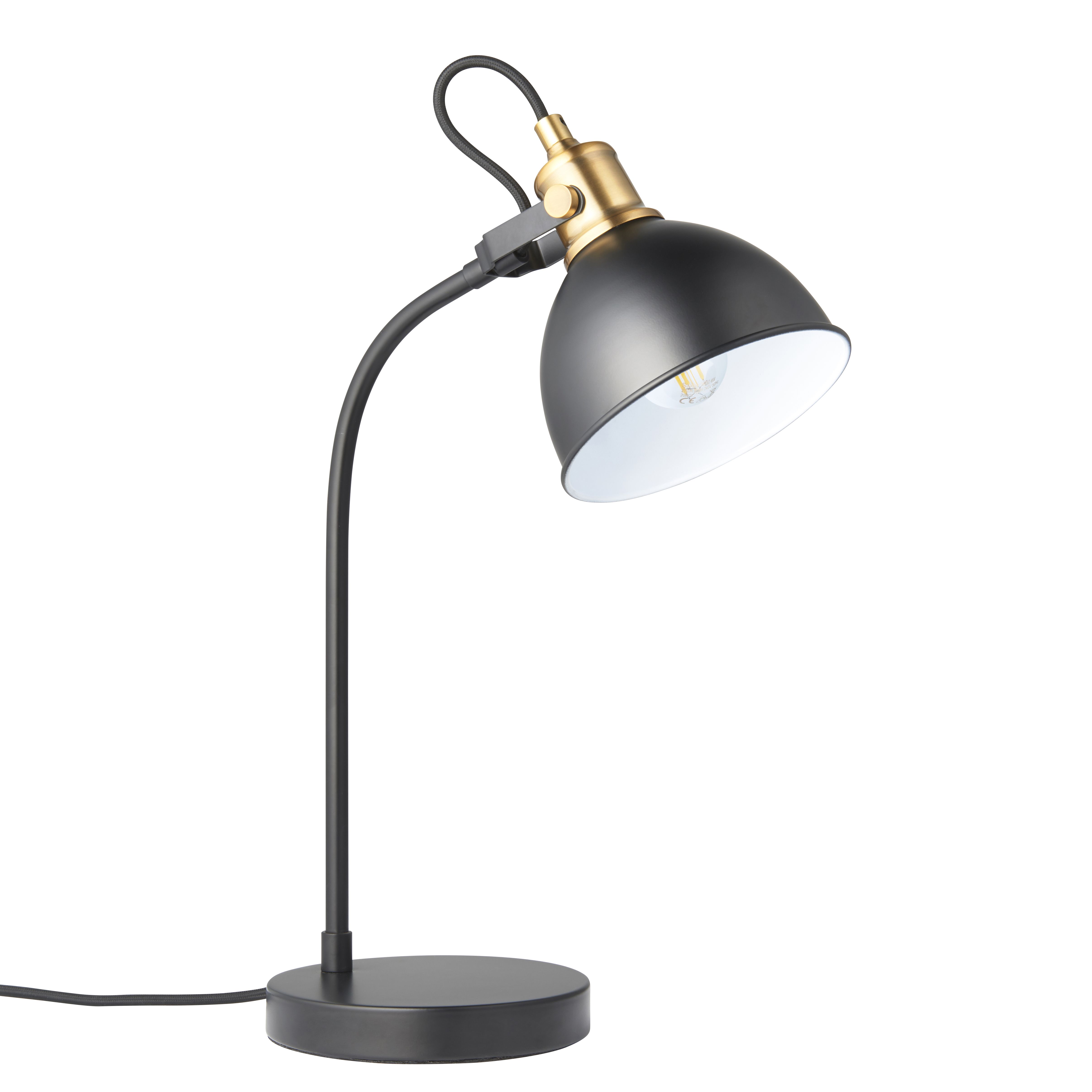 Acrobat Industrial Matt Black Table lamp