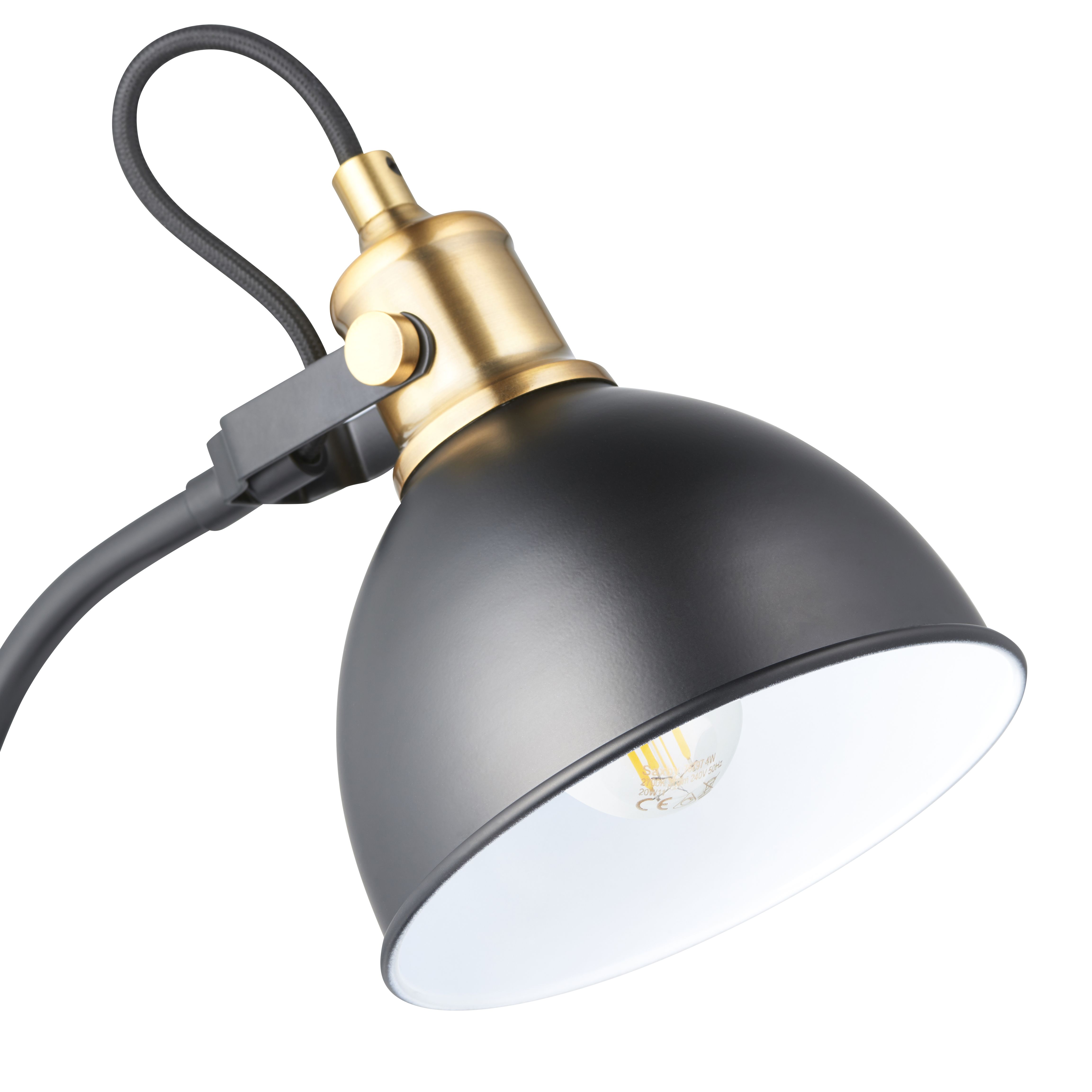 Acrobat Industrial Matt Black Table lamp