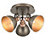 Acrobat industrial Matt Pewter 3 Light Spotlight