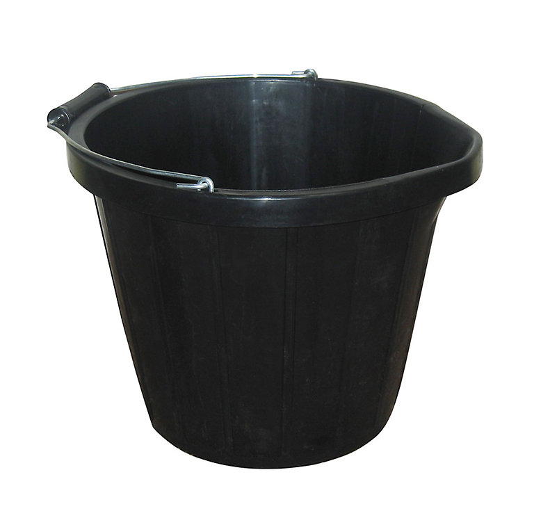 Active Black Plastic 13.5L Bucket | DIY at B&Q