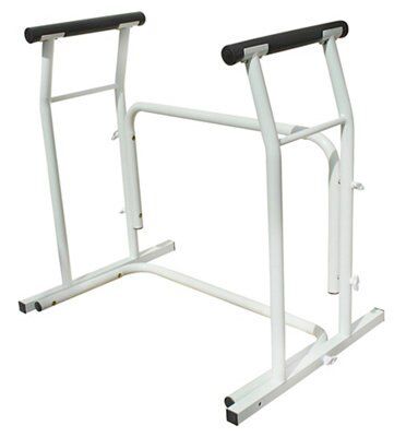 Active Living Black & white Toilet frame (H)670mm (L)132mm