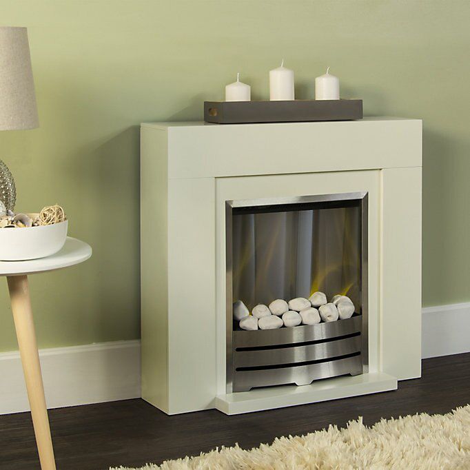 Adam Caprice Cream Freestanding Electric Fire suite