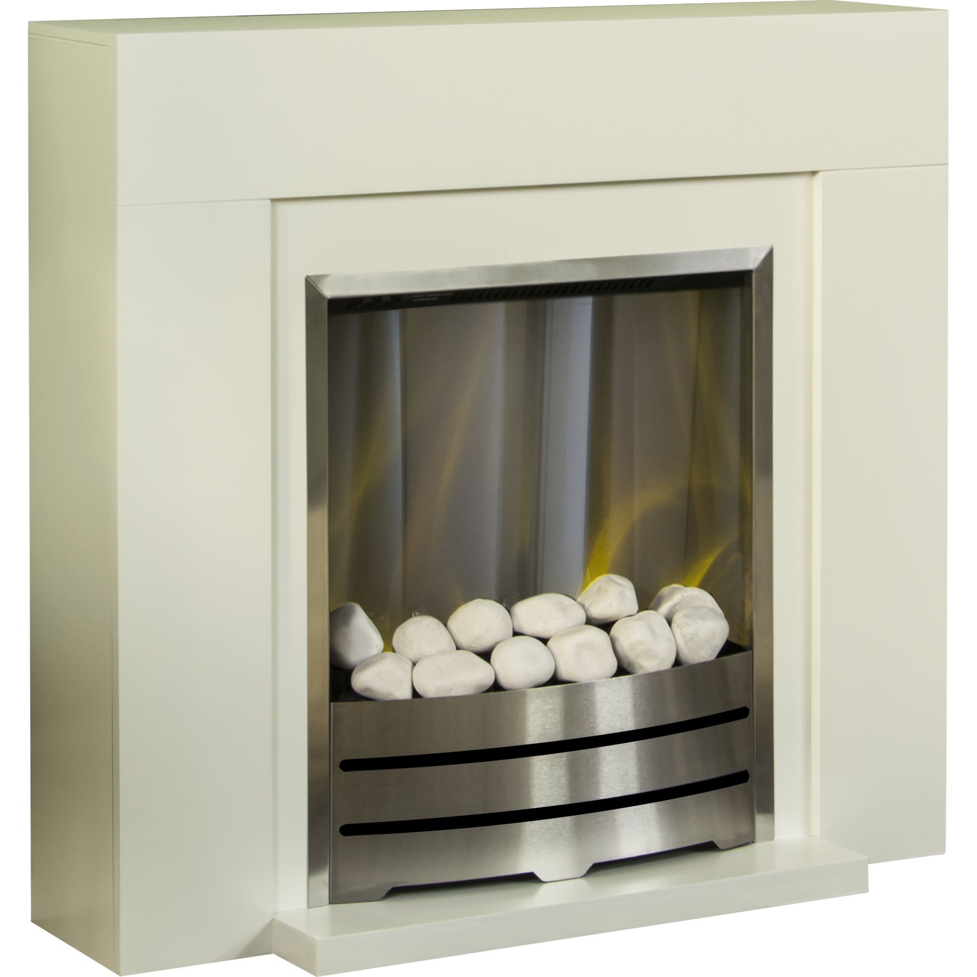 Adam Caprice Cream Freestanding Electric Fire suite