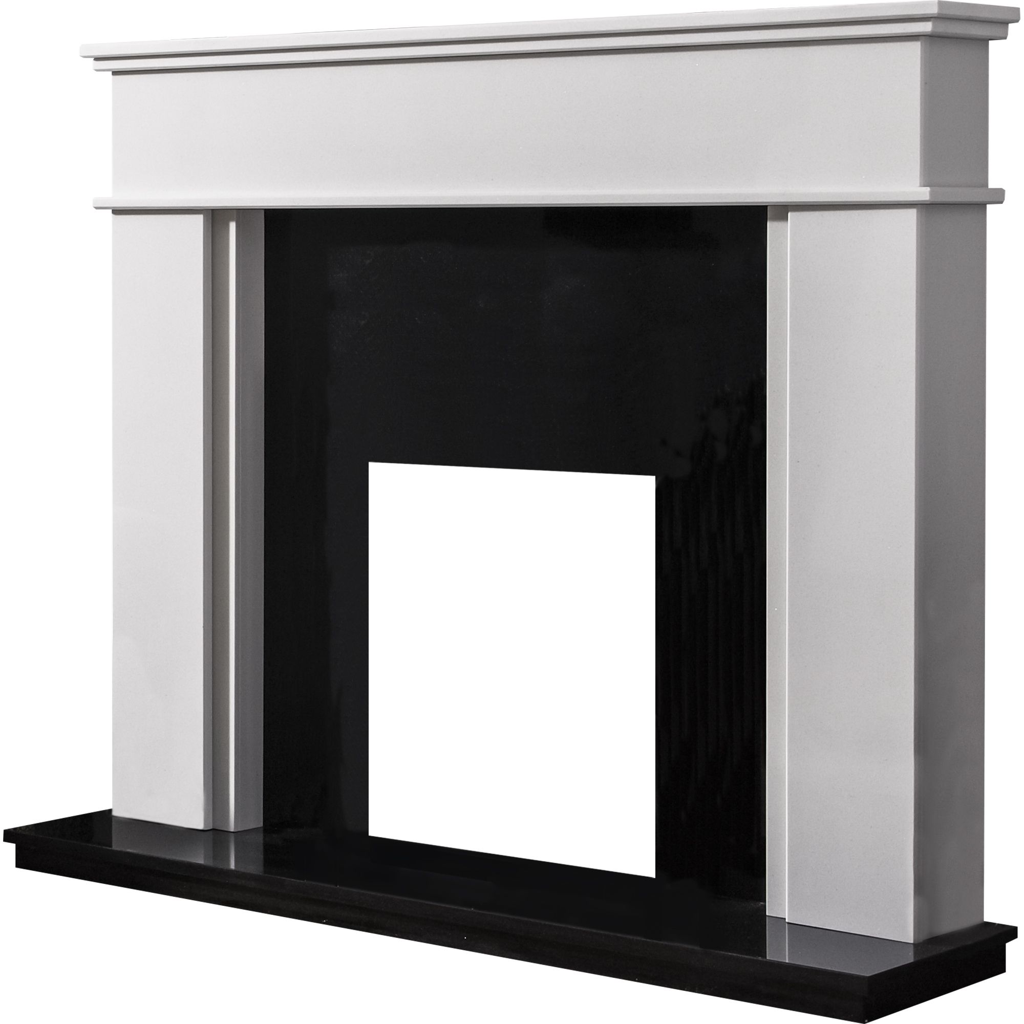 Adam Daventry Sparkly white & black granite Fire surround