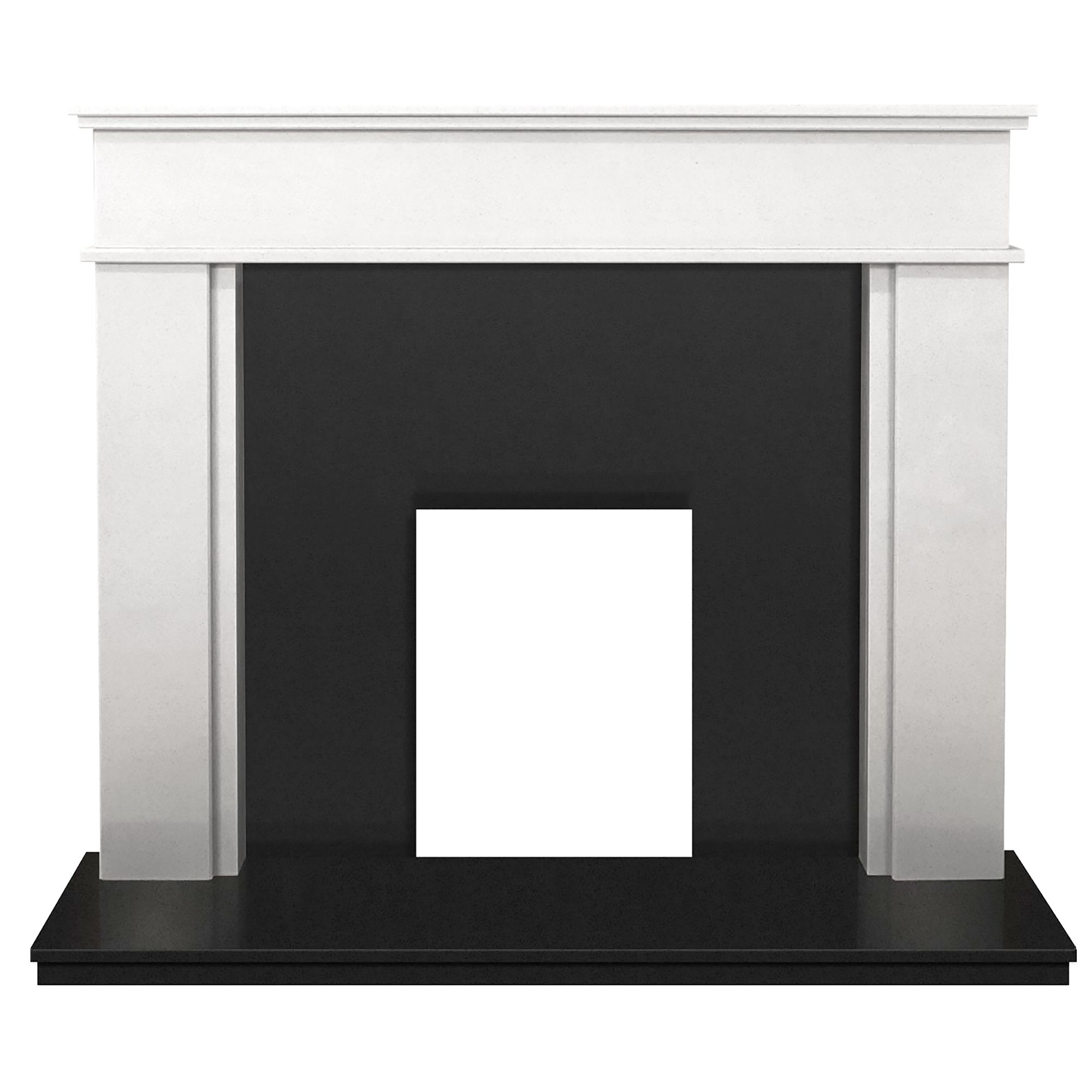 Adam Daventry Sparkly white & black granite Fire surround