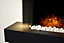 Adam Manola Charcoal grey LED electric fire suite