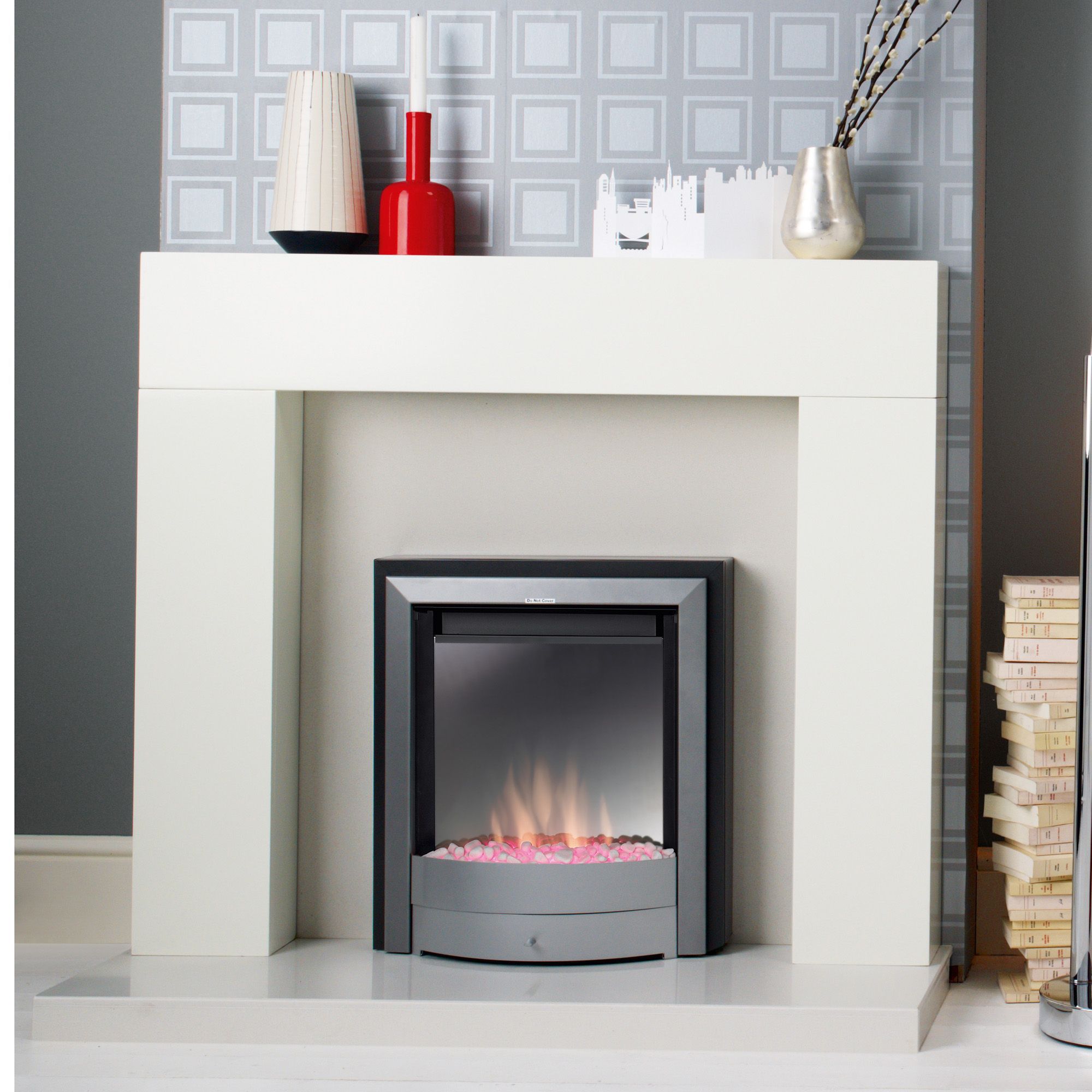 Adam White Marble Back panel (H)940mm (W)940mm