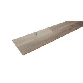 Addington Grey Gloss Oak effect Laminate Flooring Sample