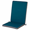Adelaide Blue & grey Plain High back seat cushion