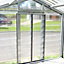 Adman Steel Sheds Multigrow 6.4x8.8 Greenhouse with Adjustable vent