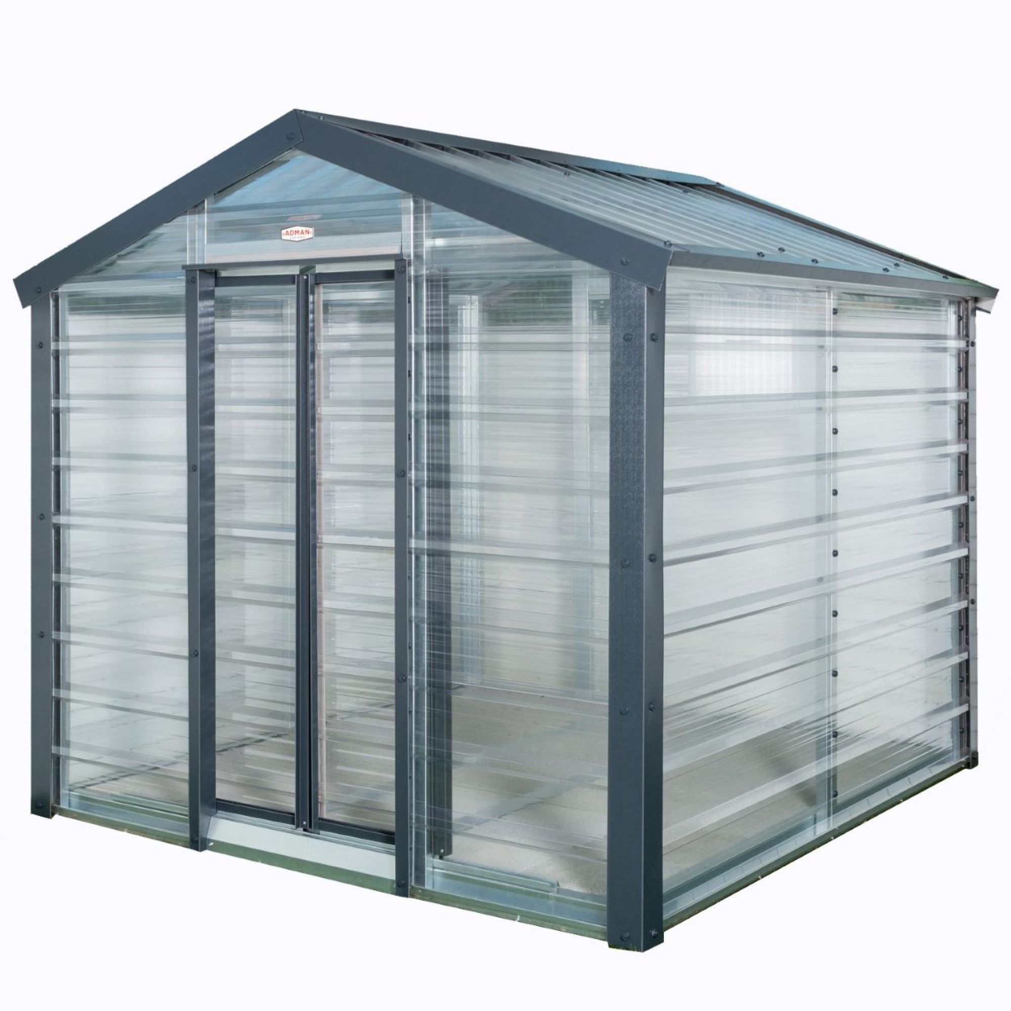 Adman Steel Sheds Multigrow 9.4x8.8 Greenhouse with Adjustable vent