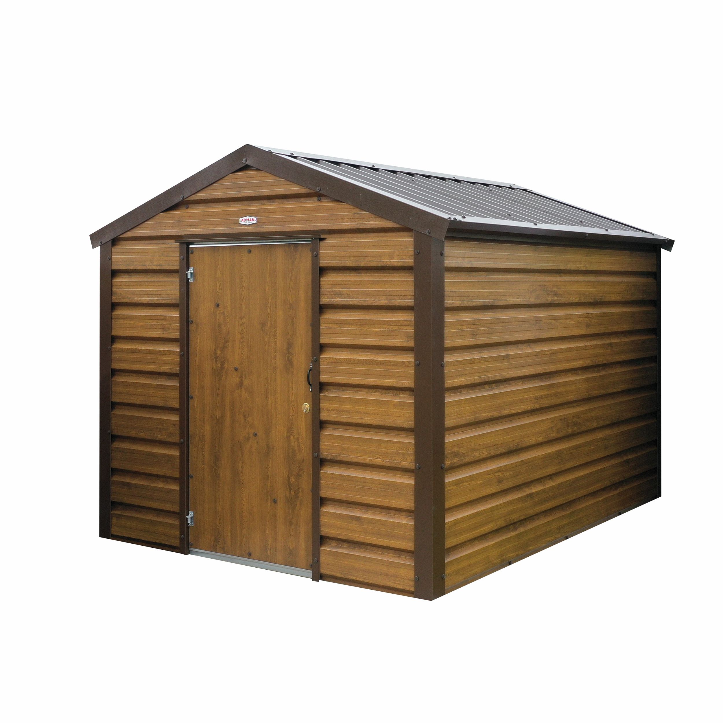 Adman Steel Sheds Multistore 10x10 ft Apex Metal Shed with floor (Base included) - Assembly service included