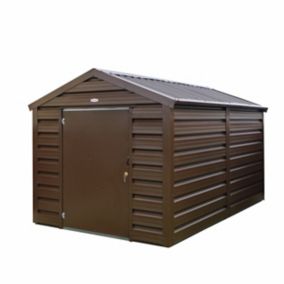 Adman Steel Sheds Multistore 10x13 ft Apex Metal Shed with floor (Base included) - Assembly service included