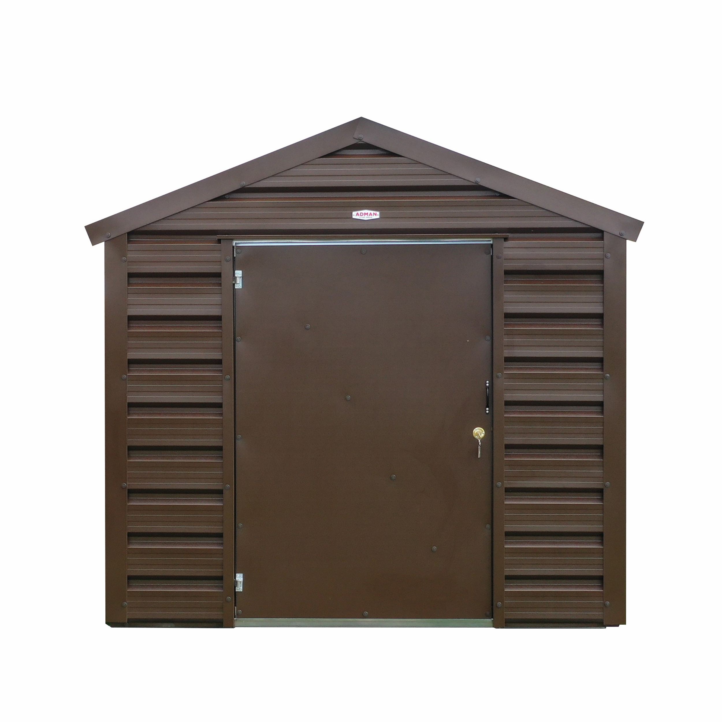 Adman Steel Sheds Multistore 10x13 ft Apex Metal Shed with floor (Base included) - Assembly service included