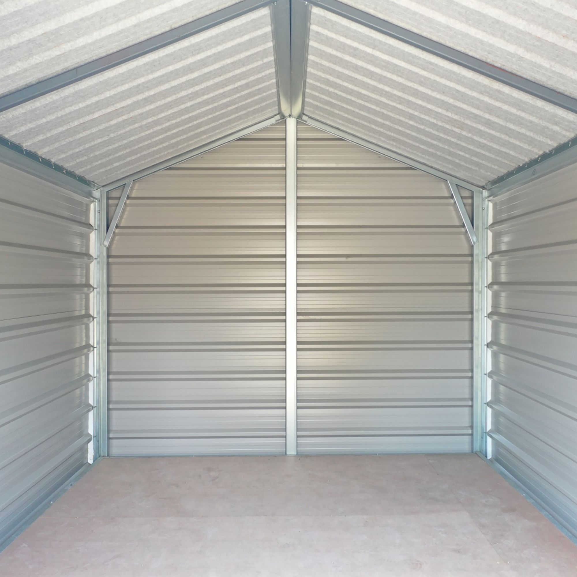 Adman Steel Sheds Multistore 10x13 ft Apex Metal Shed with floor (Base included) - Assembly service included