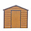Adman Steel Sheds Multistore 10x17 ft Apex Woodgrain Metal Shed with floor (Base included) - Assembly service included