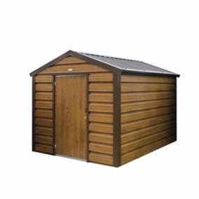 Adman Steel Sheds Multistore 10x6 ft Apex Metal Shed with floor (Base included) - Assembly service included