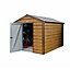 Adman Steel Sheds Multistore 10x8 ft Apex Metal Shed with floor (Base included) - Assembly service included