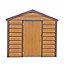 Adman Steel Sheds Multistore 10x8 ft Apex Metal Shed with floor (Base included) - Assembly service included