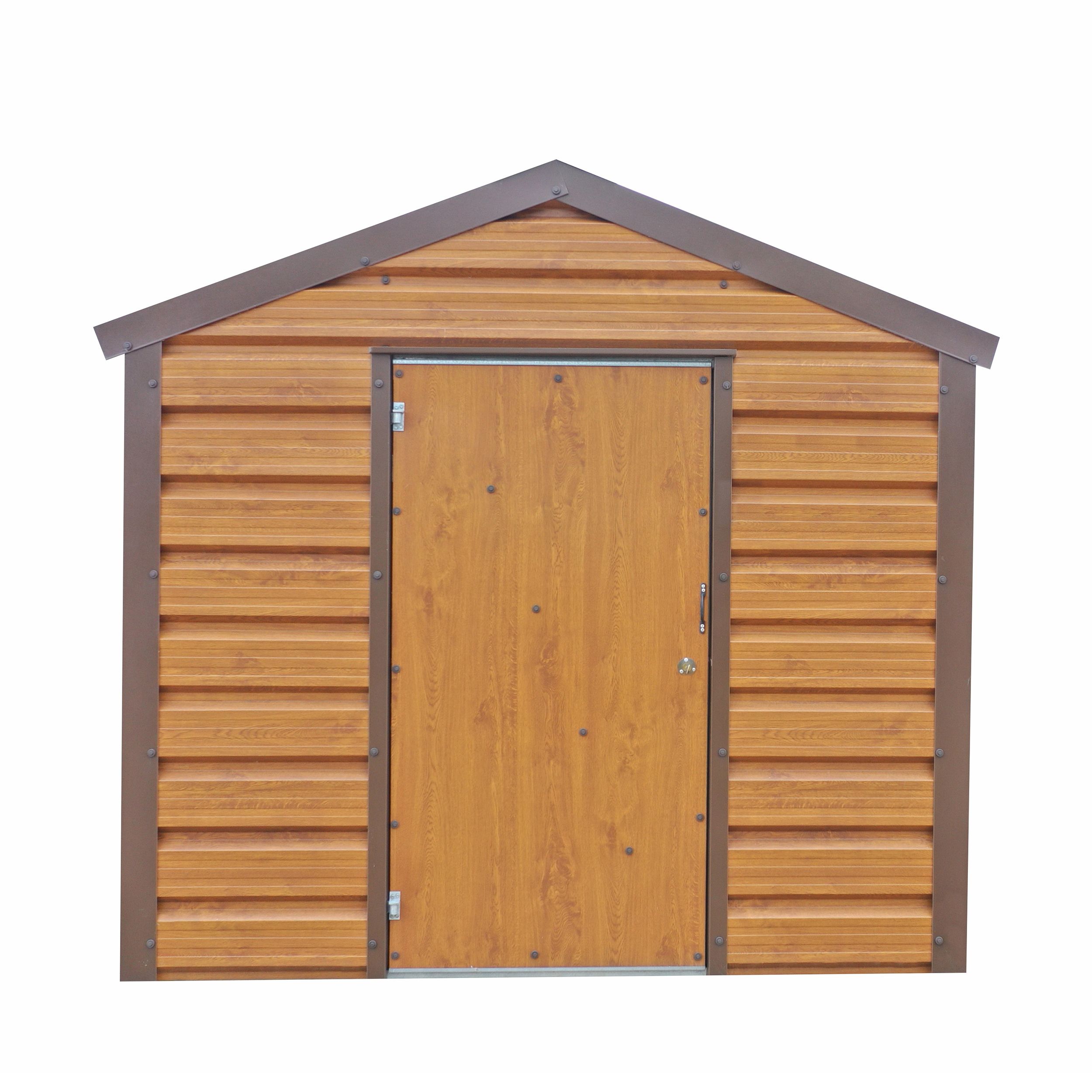 Adman Steel Sheds Multistore 10x8 ft Apex Metal Shed with floor (Base included) - Assembly service included