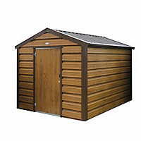 Adman Steel Sheds Multistore 6x7 ft Apex Metal Shed with floor (Base included) - Assembly service included