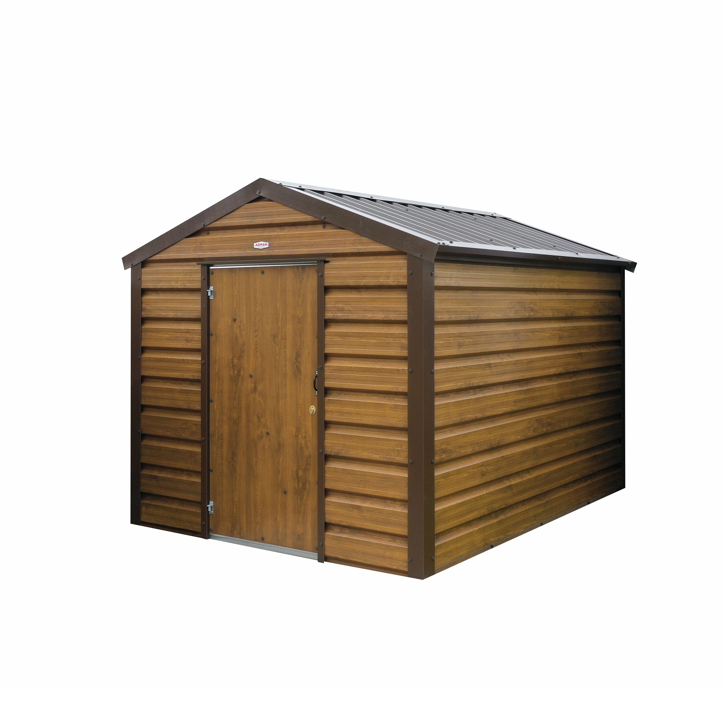 Adman Steel Sheds Multistore 7x8 ft Apex Woodgrain Timber Shed with floor (Base included) - Assembly service included