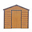 Adman Steel Sheds Multistore 7x8 ft Apex Woodgrain Timber Shed with floor (Base included) - Assembly service included