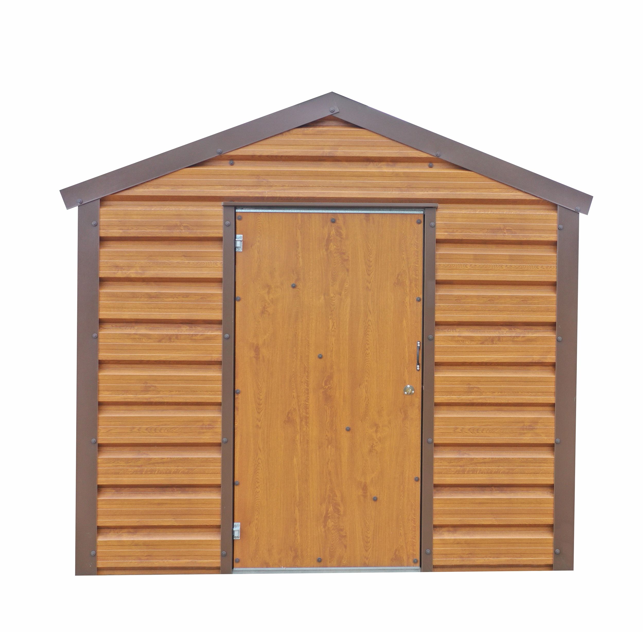 Adman Steel Sheds Multistore 7x8 ft Apex Woodgrain Timber Shed with floor (Base included) - Assembly service included