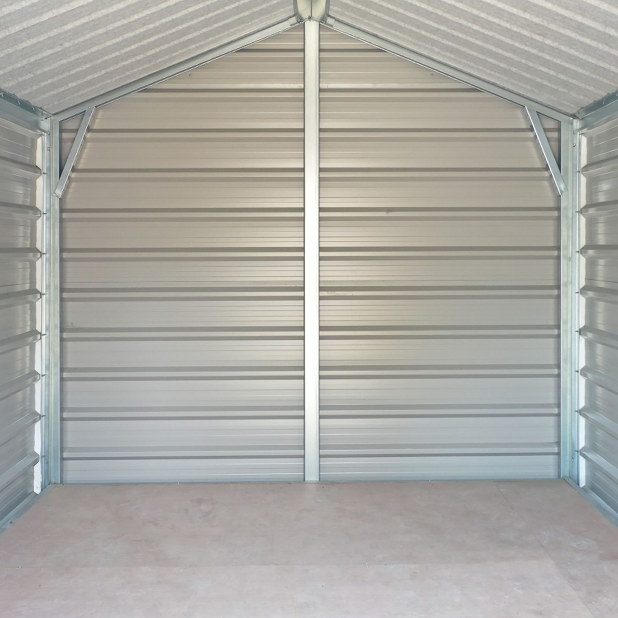 Adman Steel Sheds Multistore 8x10 ft Apex Goosewing Grey Metal Shed with floor (Base included) - Assembly service included
