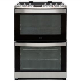 AEG CIB6733ACM_SS 60cm Double Electric Cooker with Induction Hob - Stainless Steel