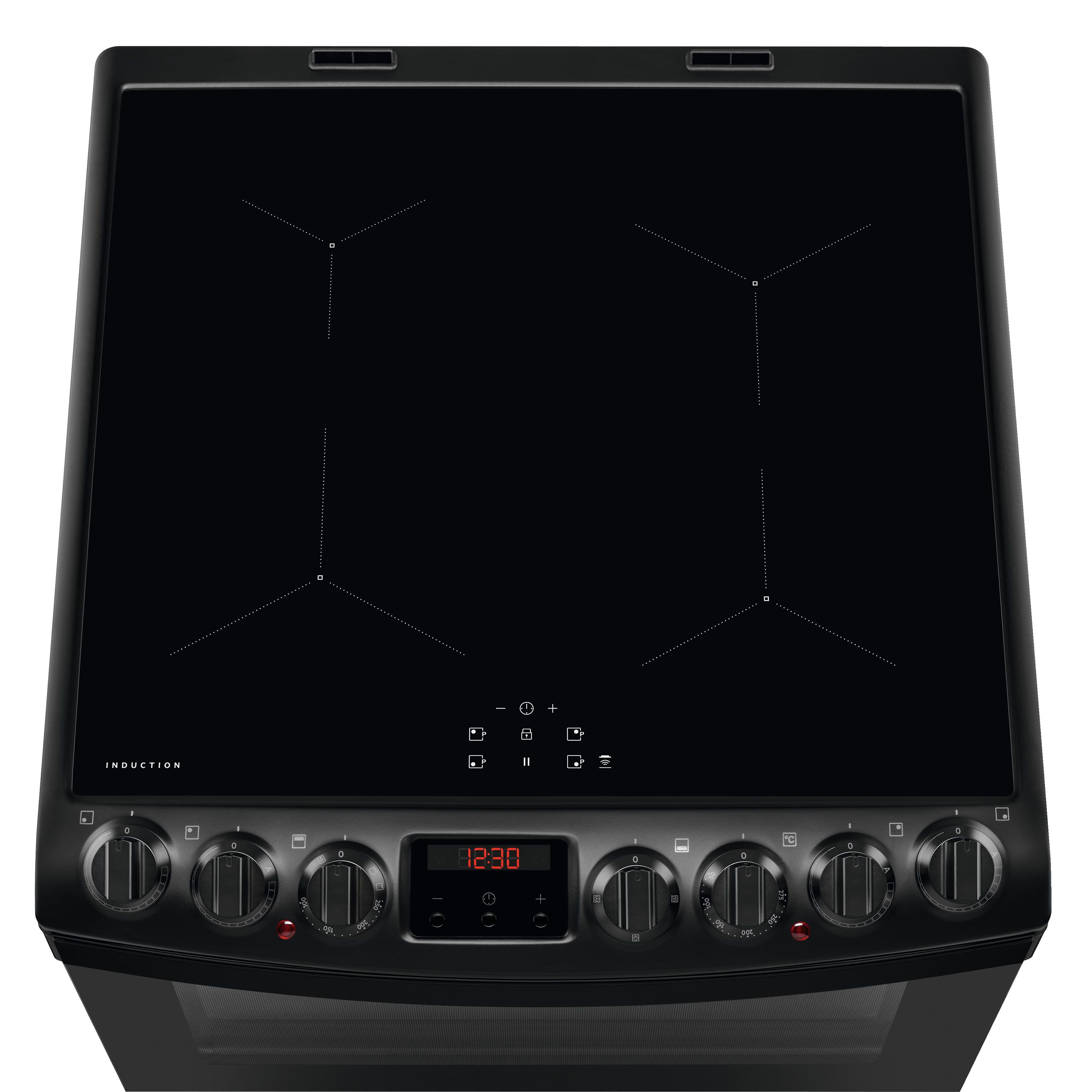 AEG CIB6742MCB_BK 60cm Double Electric Cooker with Induction Hob - Black