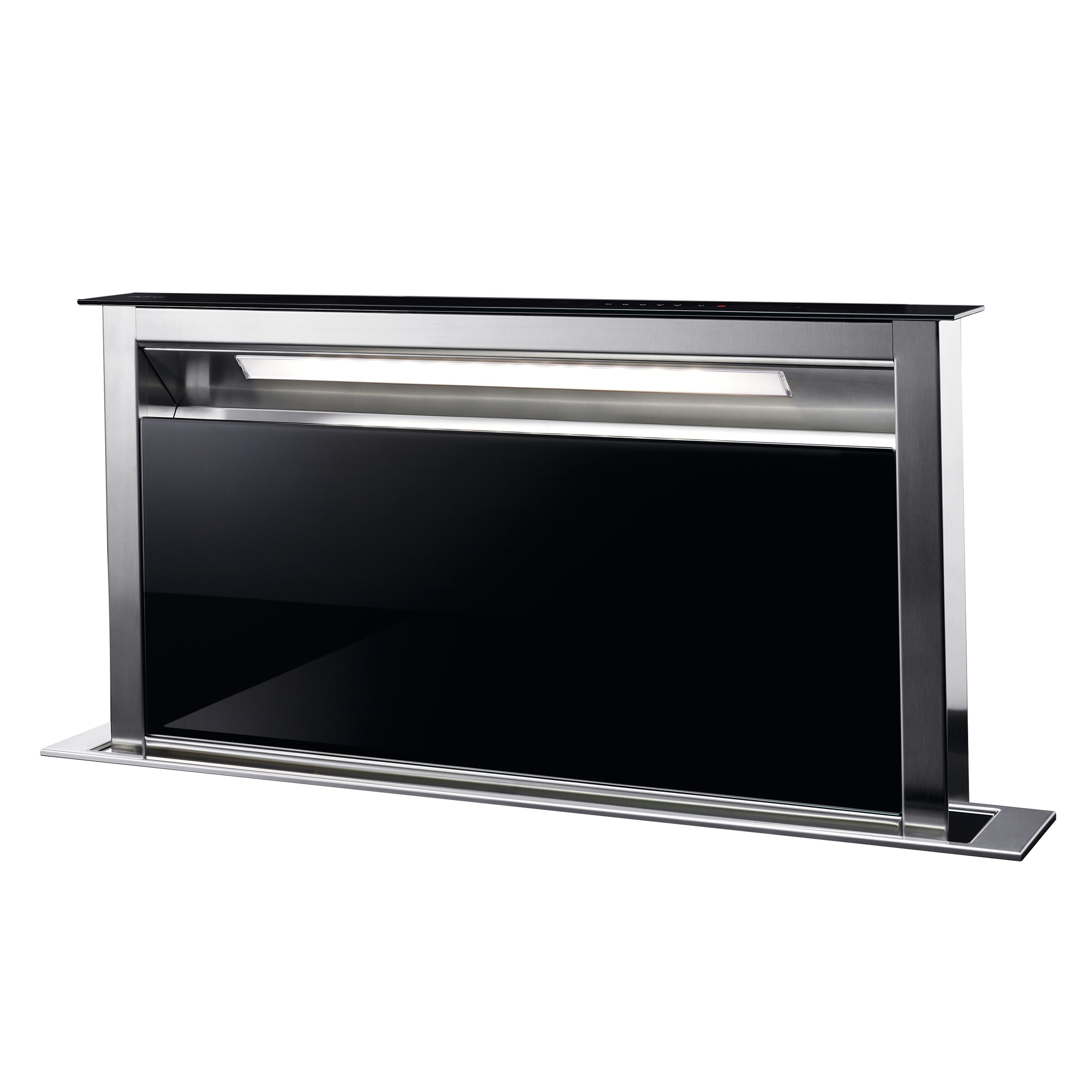 AEG DDE5980G_BK Glass & metal Downdraft Cooker hood (W)88cm - Black