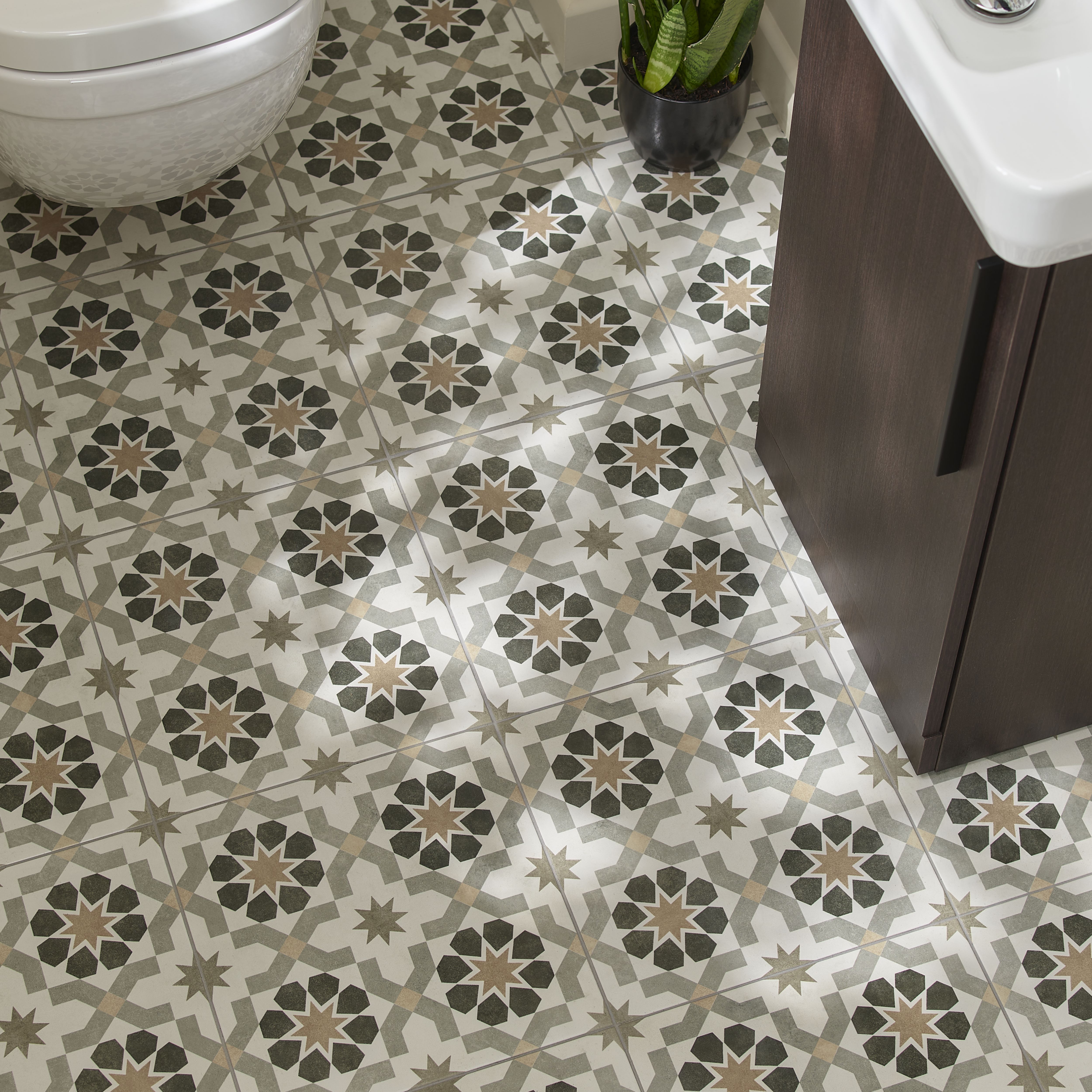 Agran Multi Matt Patterned Porcelain Wall & floor Tile - 4