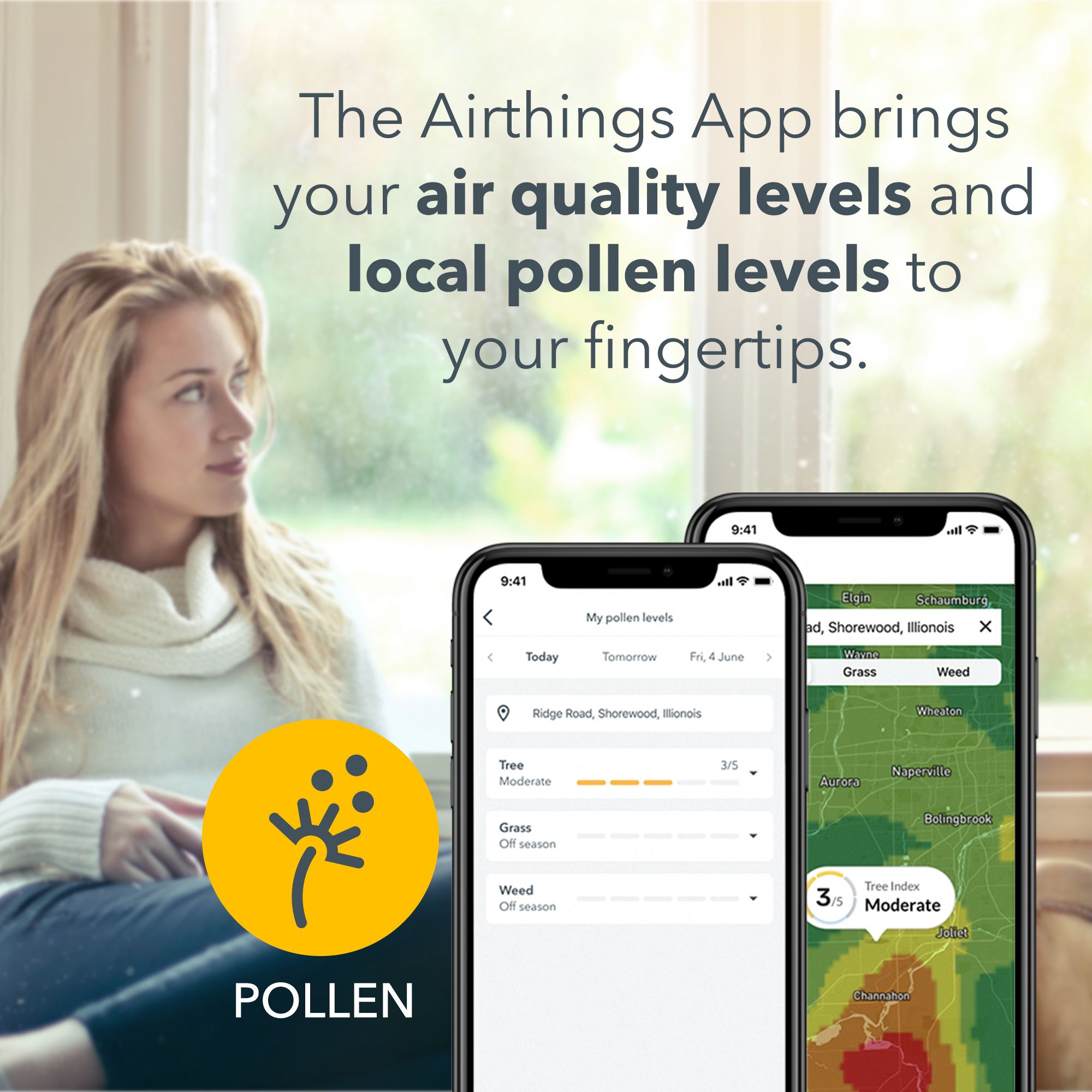 Airthings Wave Mini Smart air quality monitor