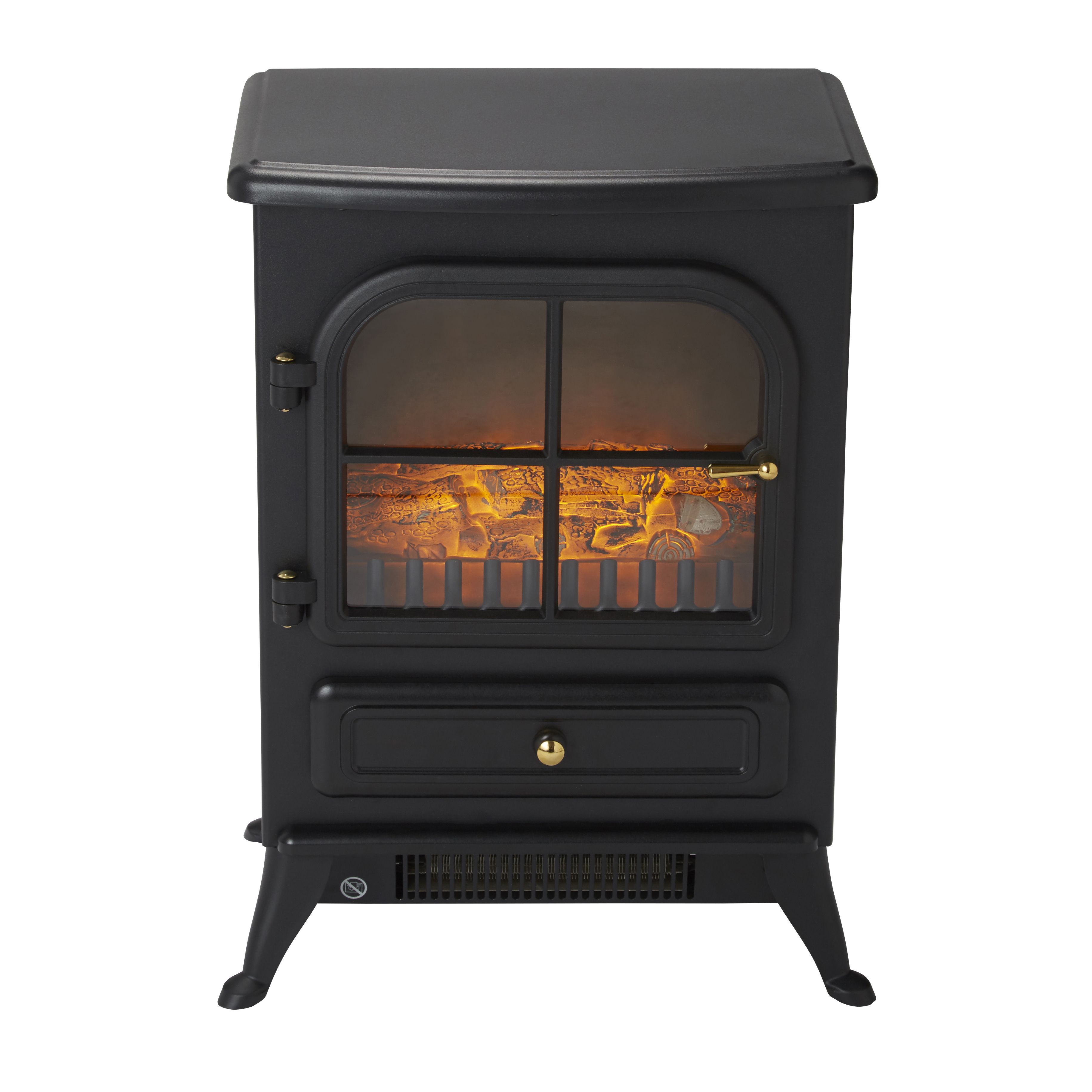 Akershus 1850W Cast iron effect Electric Stove (H)548mm (W)415mm