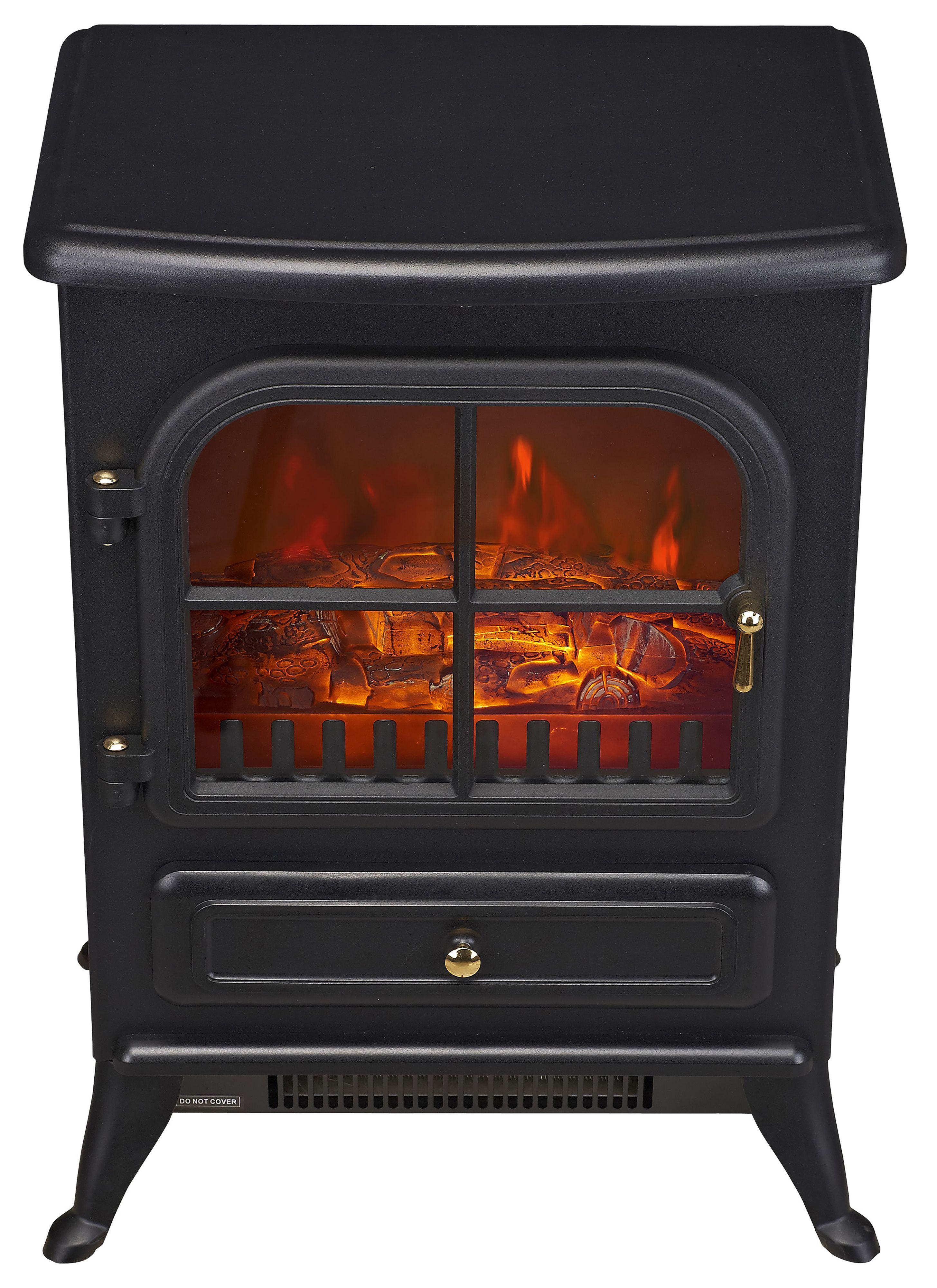 Akershus 1850W Cast iron effect Electric Stove (H)548mm (W)415mm