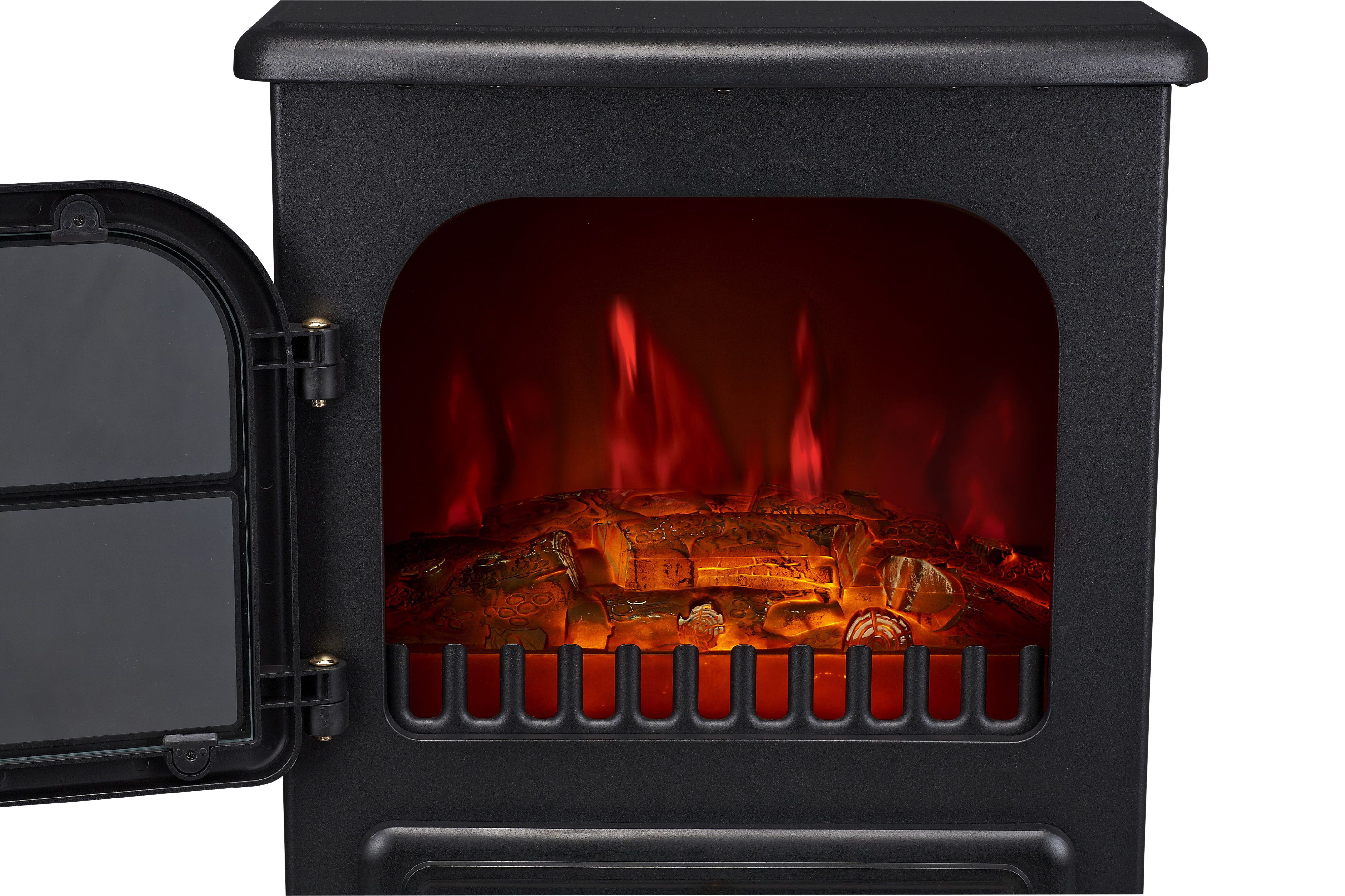Akershus 1850W Cast iron effect Electric Stove (H)548mm (W)415mm