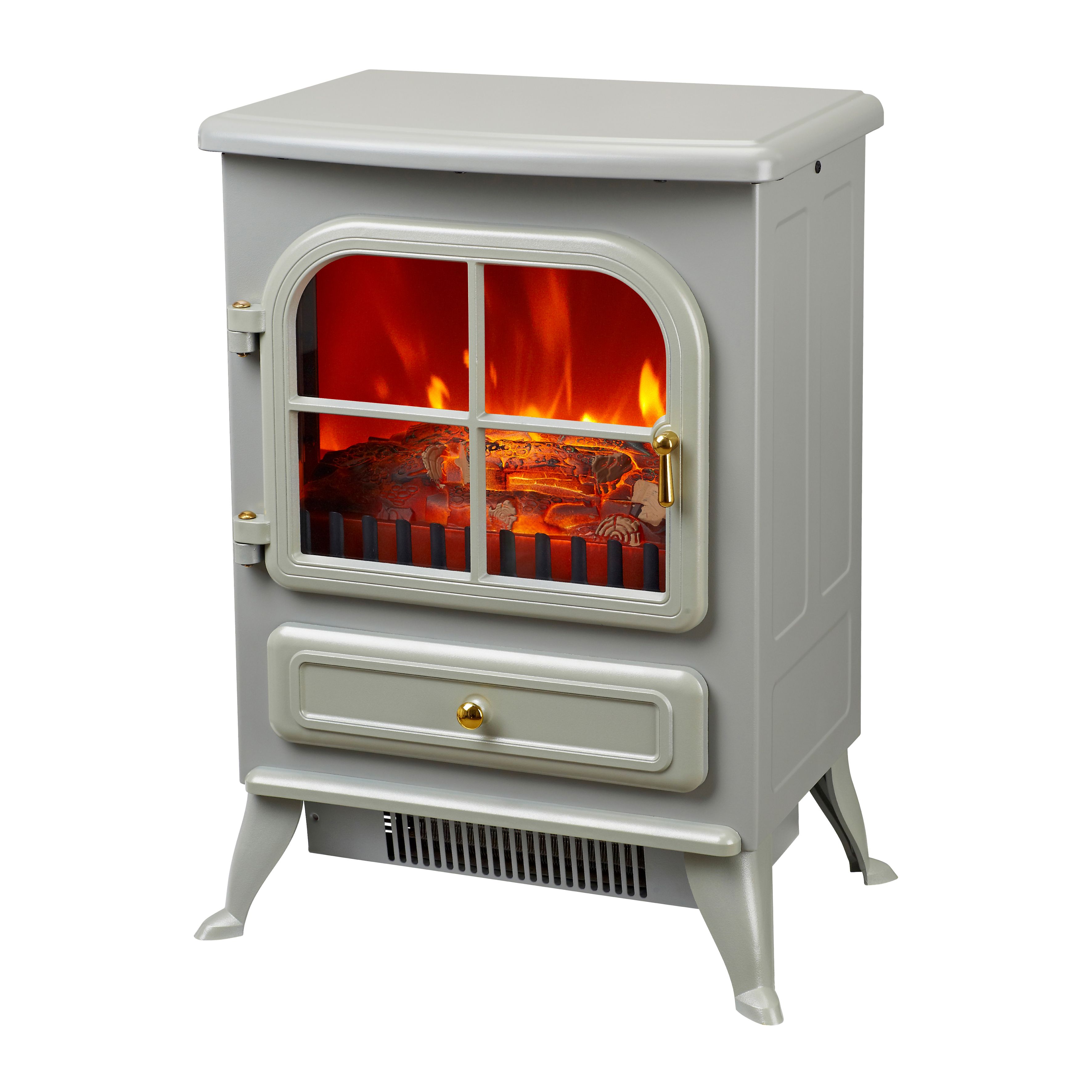 Akershus Classic 1.85W Matt GREY FC Stone effect Electric Stove