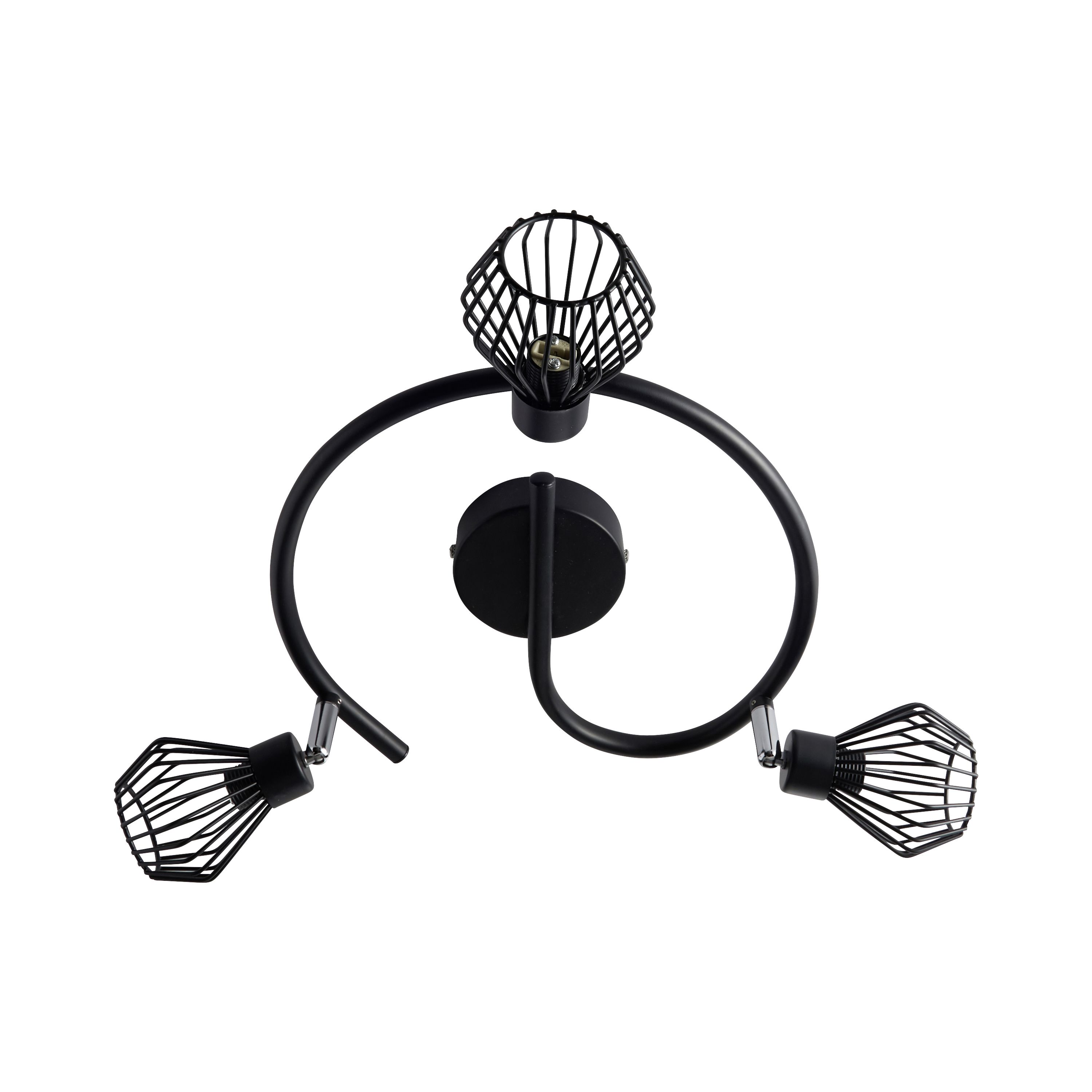 Akiak Matt Black 3 Light Spotlight