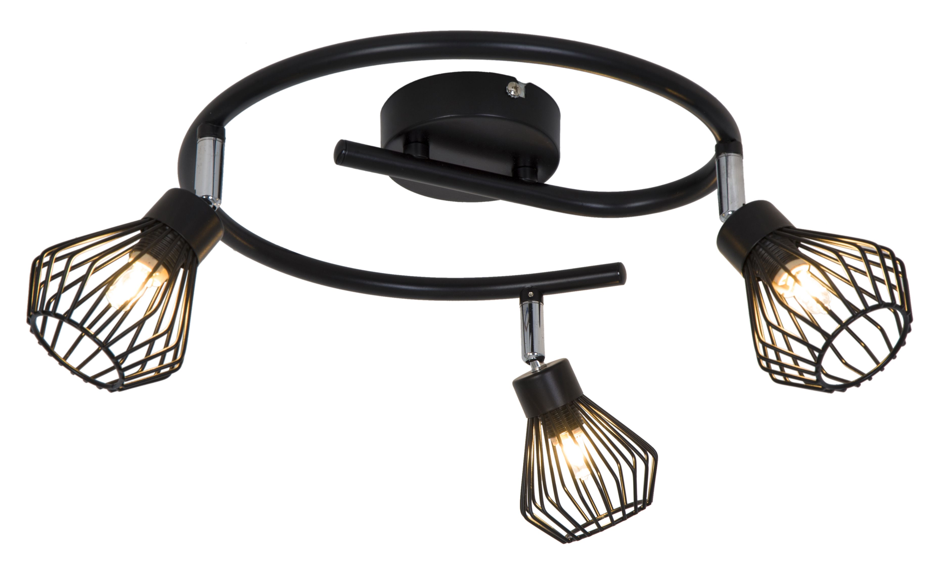 Akiak Matt Black 3 Light Spotlight