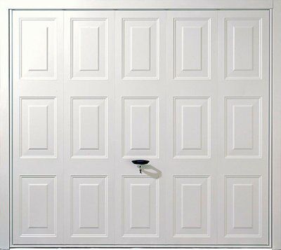 Alaska Framed Retractable White Garage door