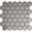 Albena Grey Metal effect Stainless steel Mosaic tile sheet, (L)300mm (W)300mm