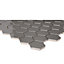 Albena Grey Satin Metal effect Flat Stainless steel Mosaic tile sheet, (L)300mm (W)300mm