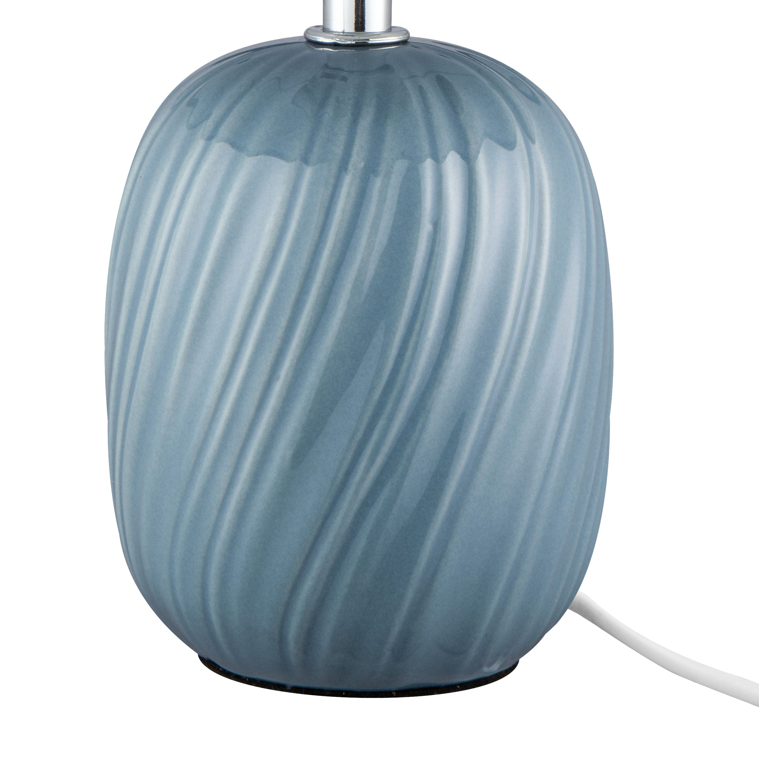 Albury Swirl Round Gloss Light Blue Table lamp