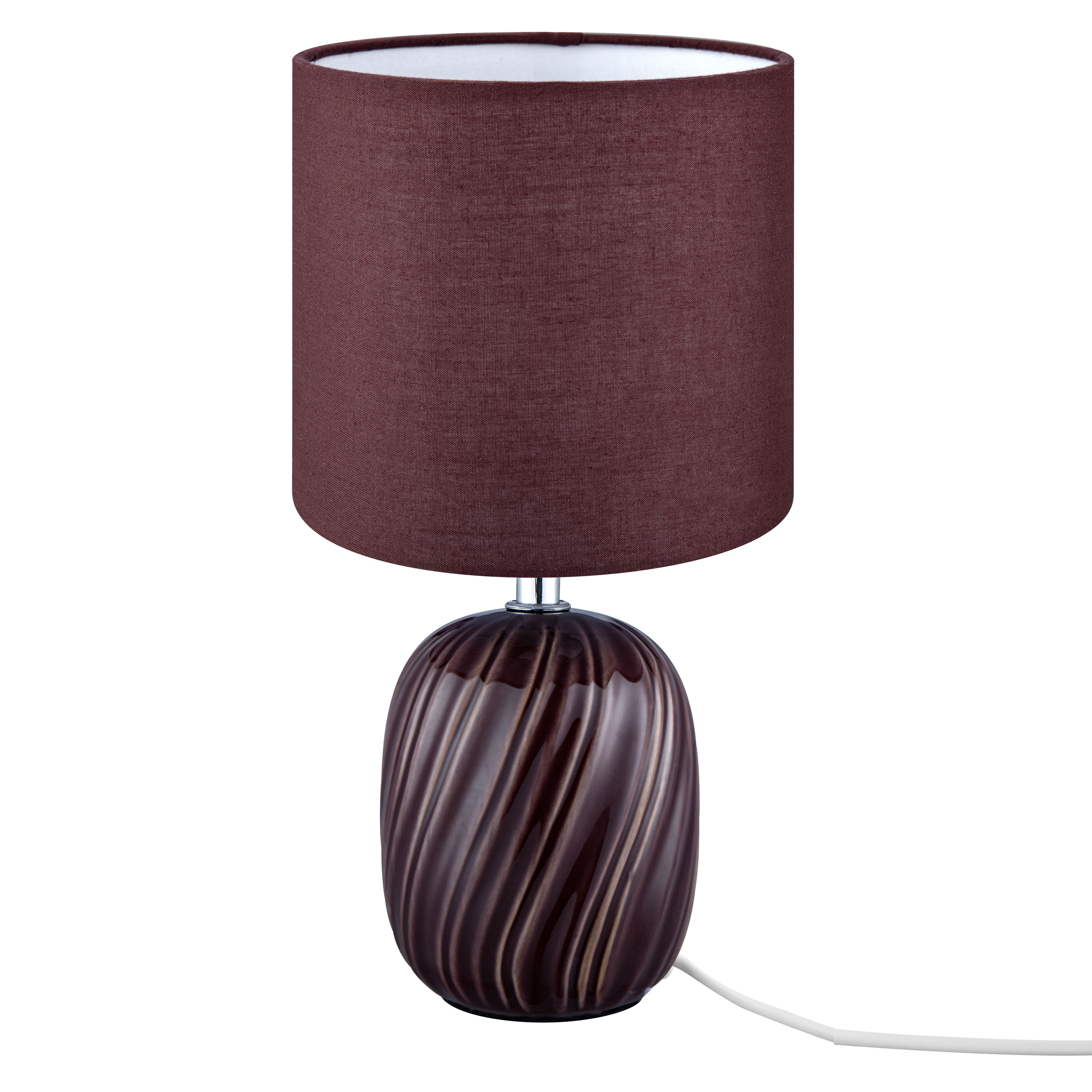 Albury Swirl Round Gloss Red Table lamp