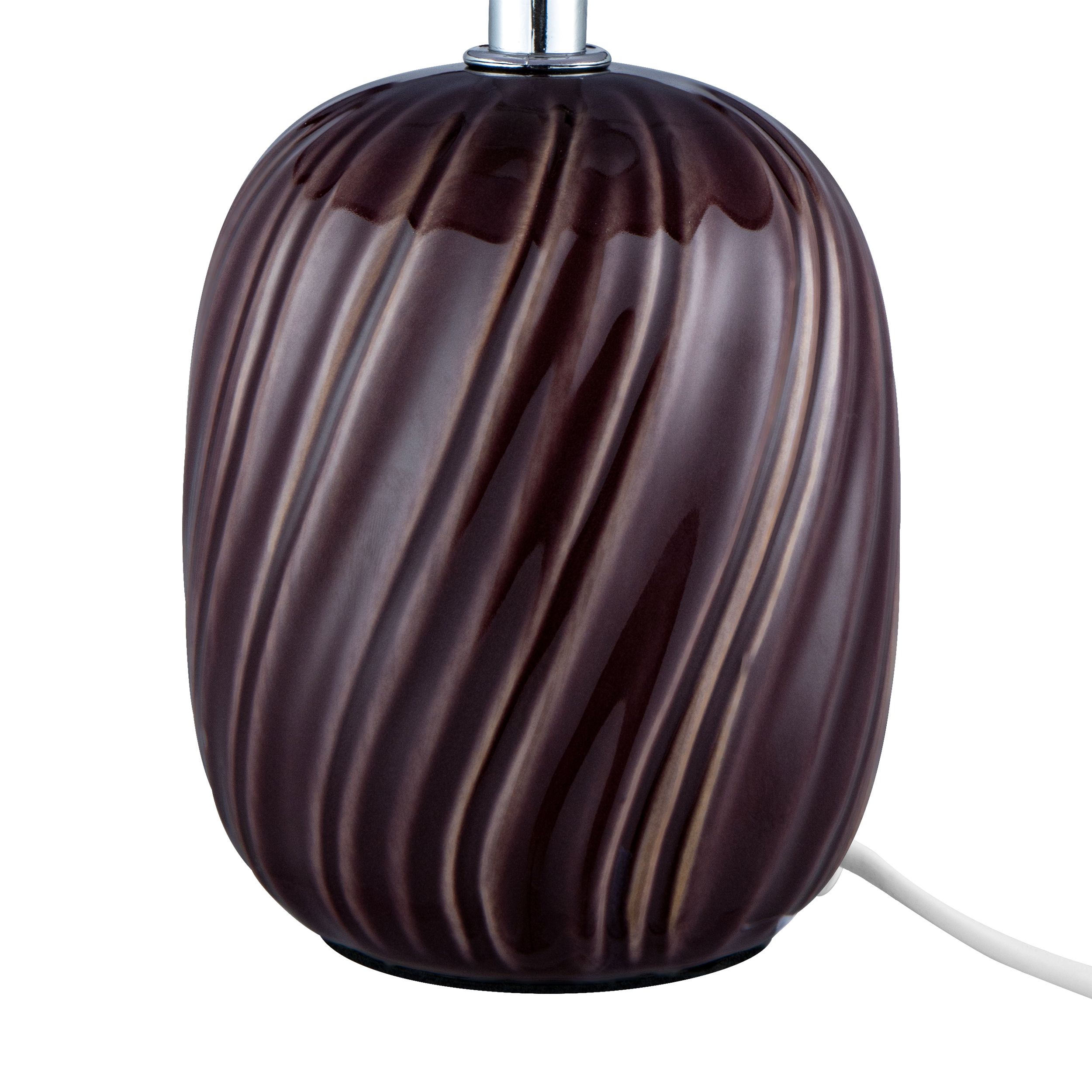 Albury Swirl Round Gloss Red Table lamp