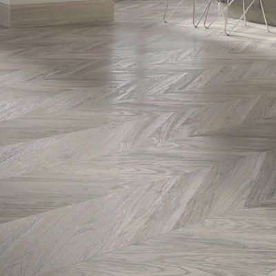 Alessano Grey Herringbone Oak effect Laminate Flooring 1.39m