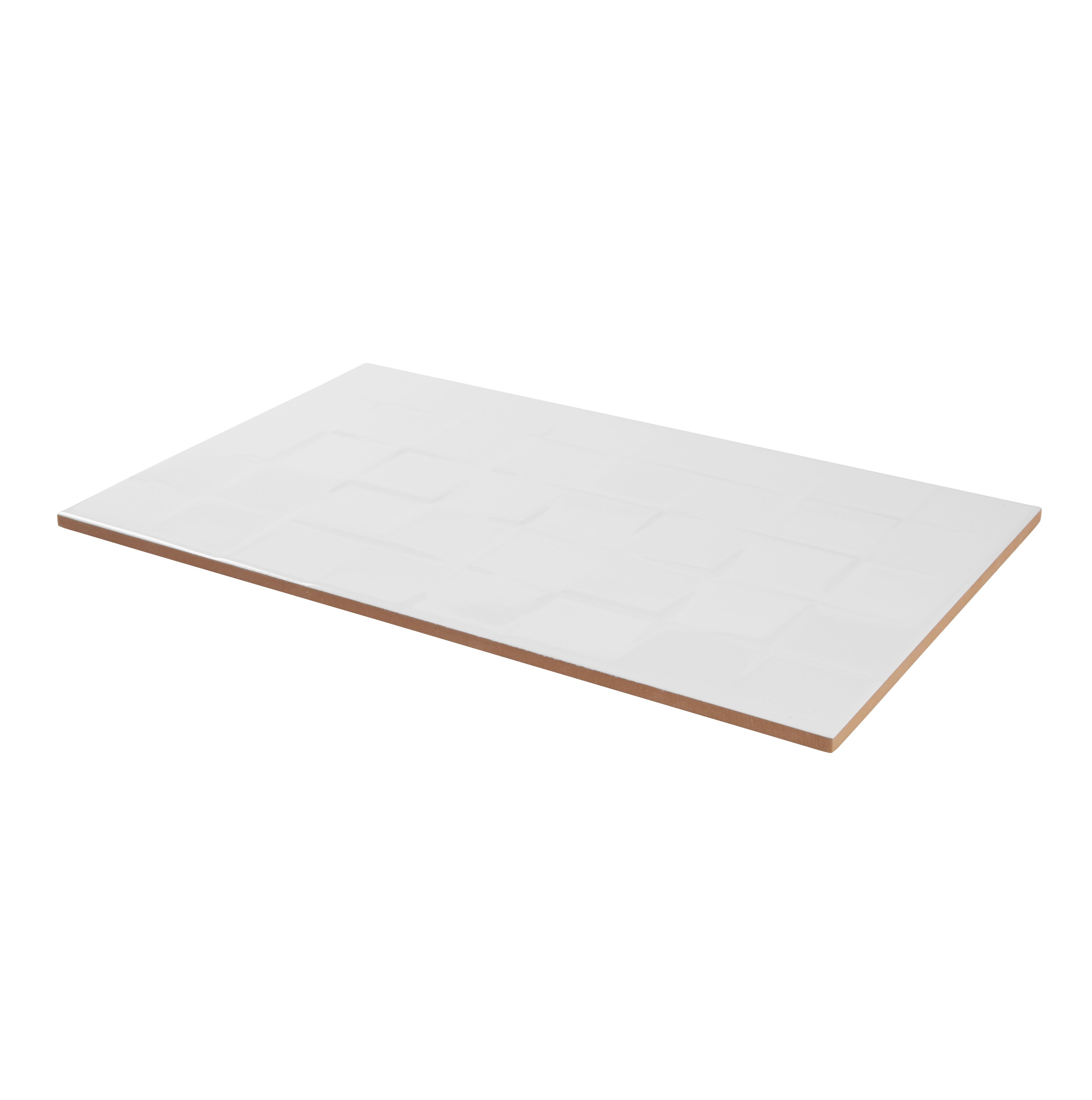 Alexandrina White Gloss Décor Ceramic Indoor Wall Tile - 3
