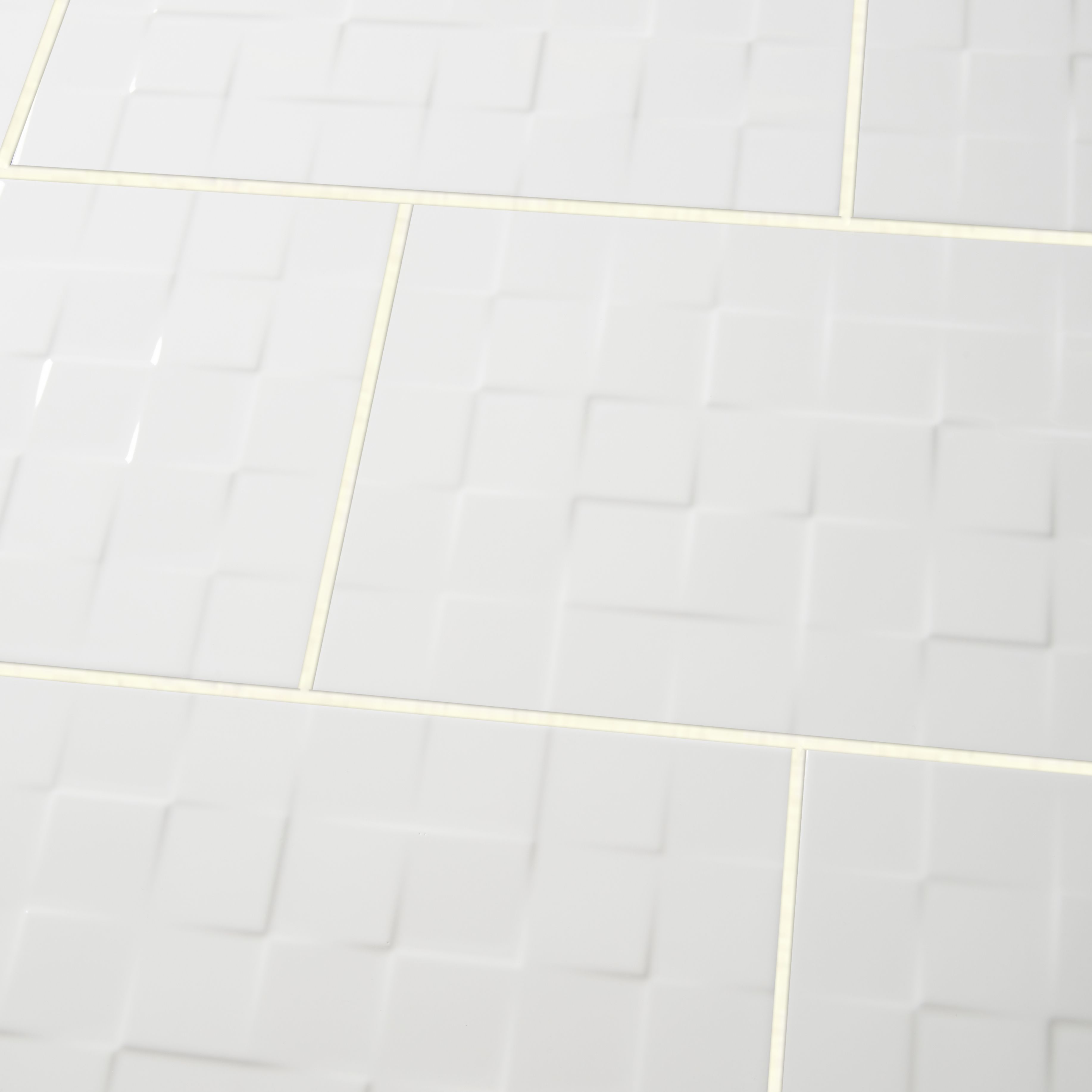 Alexandrina White Flat Ceramic Wall Tile